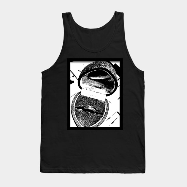 Black and white wedding ring design Tank Top by SanTees